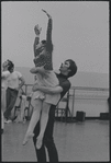 Victoria Mallory and Kurt Peterson in rehearsal for the stage production West Side Story