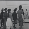 Actors in rehearsal for the stage production West Side Story