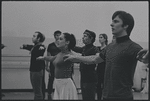 Victoria Mallory, Kurt Peterson, and others in rehearsal for the stage production West Side Story