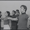 Victoria Mallory, Kurt Peterson, and others in rehearsal for the stage production West Side Story