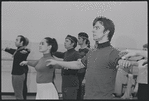 Victoria Mallory, Kurt Peterson, and others in rehearsal for the stage production West Side Story