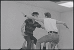 Actors in rehearsal for the stage production West Side Story