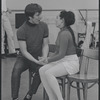 Victoria Mallory and Kurt Peterson in rehearsal for the stage production West Side Story