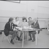 Richard Rodgers and unidentified others in rehearsal for the stage production West Side Story
