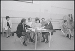 Richard Rodgers and unidentified others in rehearsal for the stage production West Side Story
