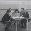 Richard Rodgers and unidentified staff in rehearsal for the stage production West Side Story