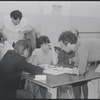 Unidentified staff in rehearsal for the stage production West Side Story