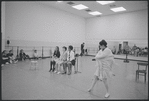 Victoria Mallory and unidentified women in rehearsal for the stage production West Side Story