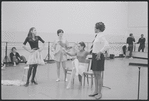 Victoria Mallory and unidentified women in rehearsal for the stage production West Side Story