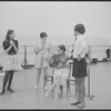 Victoria Mallory and unidentified women in rehearsal for the stage production West Side Story