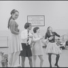Victoria Mallory and unidentified women in rehearsal for the stage production West Side Story