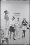 Victoria Mallory and unidentified women in rehearsal for the stage production West Side Story