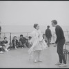 Victoria Mallory and unidentified man in rehearsal for the stage production West Side Story