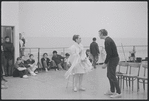 Victoria Mallory and unidentified man in rehearsal for the stage production West Side Story