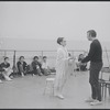 Victoria Mallory and unidentified man in rehearsal for the stage production West Side Story
