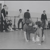 Victoria Mallory and Kurt Peterson in rehearsal for the stage production West Side Story