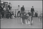 Victoria Mallory and Kurt Peterson in rehearsal for the stage production West Side Story