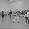 Actors in rehearsal for the stage production West Side Story