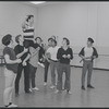 Actors in rehearsal for the stage production West Side Story