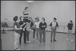 Actors in rehearsal for the stage production West Side Story