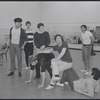 Actors in rehearsal for the stage production West Side Story