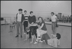 Actors in rehearsal for the stage production West Side Story