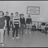 Actors in rehearsal for the stage production West Side Story