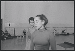 Barbara Luna and Victoria Mallory in rehearsal for the stage production West Side Story