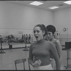 Barbara Luna and Victoria Mallory in rehearsal for the stage production West Side Story