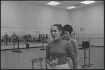 Barbara Luna and Victoria Mallory in rehearsal for the stage production West Side Story