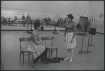 Barbara Luna and Victoria Mallory in rehearsal for the stage production West Side Story