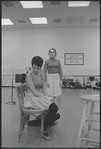 Barbara Luna and Victoria Mallory in rehearsal for the stage production West Side Story