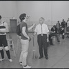 Actors in rehearsal for the stage production West Side Story