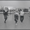 Actors in rehearsal for the stage production West Side Story