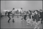 Actors in rehearsal for the stage production West Side Story