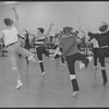 Actors in rehearsal for the stage production West Side Story