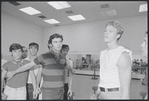 Actors in rehearsal for the stage production West Side Story