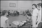 Actors in rehearsal for the stage production West Side Story