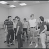 Actors in rehearsal for the stage production West Side Story