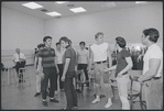 Actors in rehearsal for the stage production West Side Story