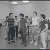 Actors in rehearsal for the stage production West Side Story