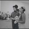 Victoria Mallory and Kurt Peterson in rehearsal for the stage production West Side Story