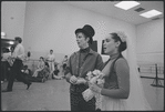 Victoria Mallory and Kurt Peterson in rehearsal for the stage production West Side Story