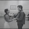 Victoria Mallory and Kurt Peterson in rehearsal for the stage production West Side Story