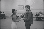 Victoria Mallory and Kurt Peterson in rehearsal for the stage production West Side Story