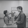 Victoria Mallory and Kurt Peterson in rehearsal for the stage production West Side Story