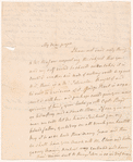 Letter from his daughter Elizabeth Schuyler Hamilton