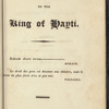 A Poetical Epistle to the King of Hayti