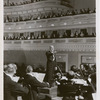 Bruno Walter conducting in a scene from the motion picture Carnegie Hall