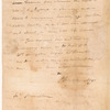 Letter from Philip Schuyler to his daughter Eliza (Mrs. Alexander Hamilton)
